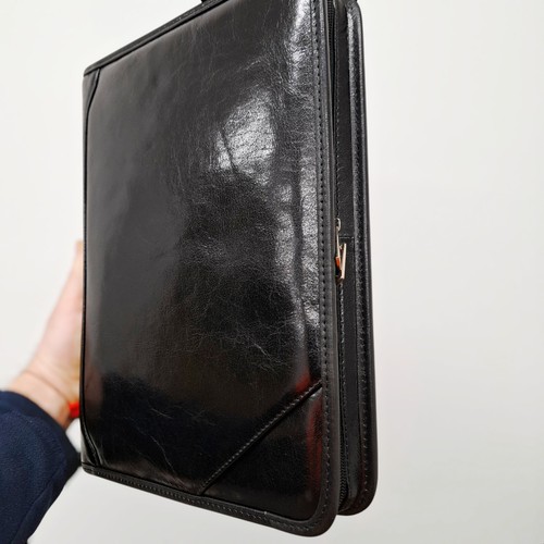 A4 Portfolio Genuine Italian Leather Business Planner Organizer Folder Binder UK - Picture 8 of 8