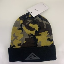 Nike Dri-FIT Trail Running Beanie Unisex One Size Black Camo NWT
