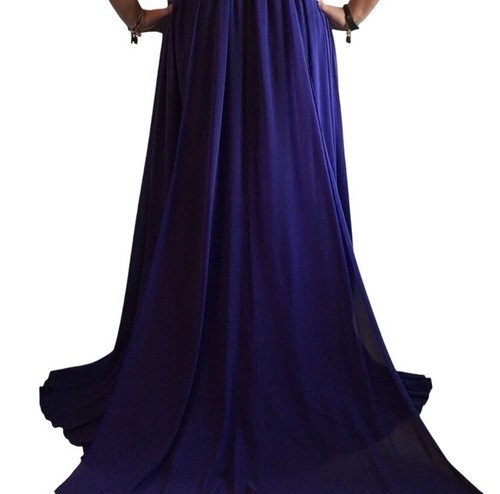 Women’s Dress Strapless long formal Gala purple size 13 Sequin Hearts Beaded - Picture 11 of 12