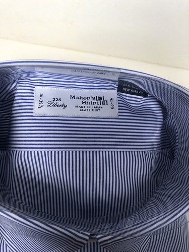 NUEVAS CON ETIQUETAS CAMISAS KAMAKURA MANHATTAN CAMISA DEL FABRICANTE AJUSTE CLÁSICO 16-351/2 - Imagen 4 de 9