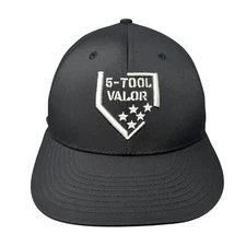 5-Tool Valor Fitted Hat Black S/M  Embroidered Lightweight PTS30 Richardson