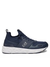 EA7 Emporio Armani Men's Sneakers Blue Faux Leather X8X175 XK380 U060