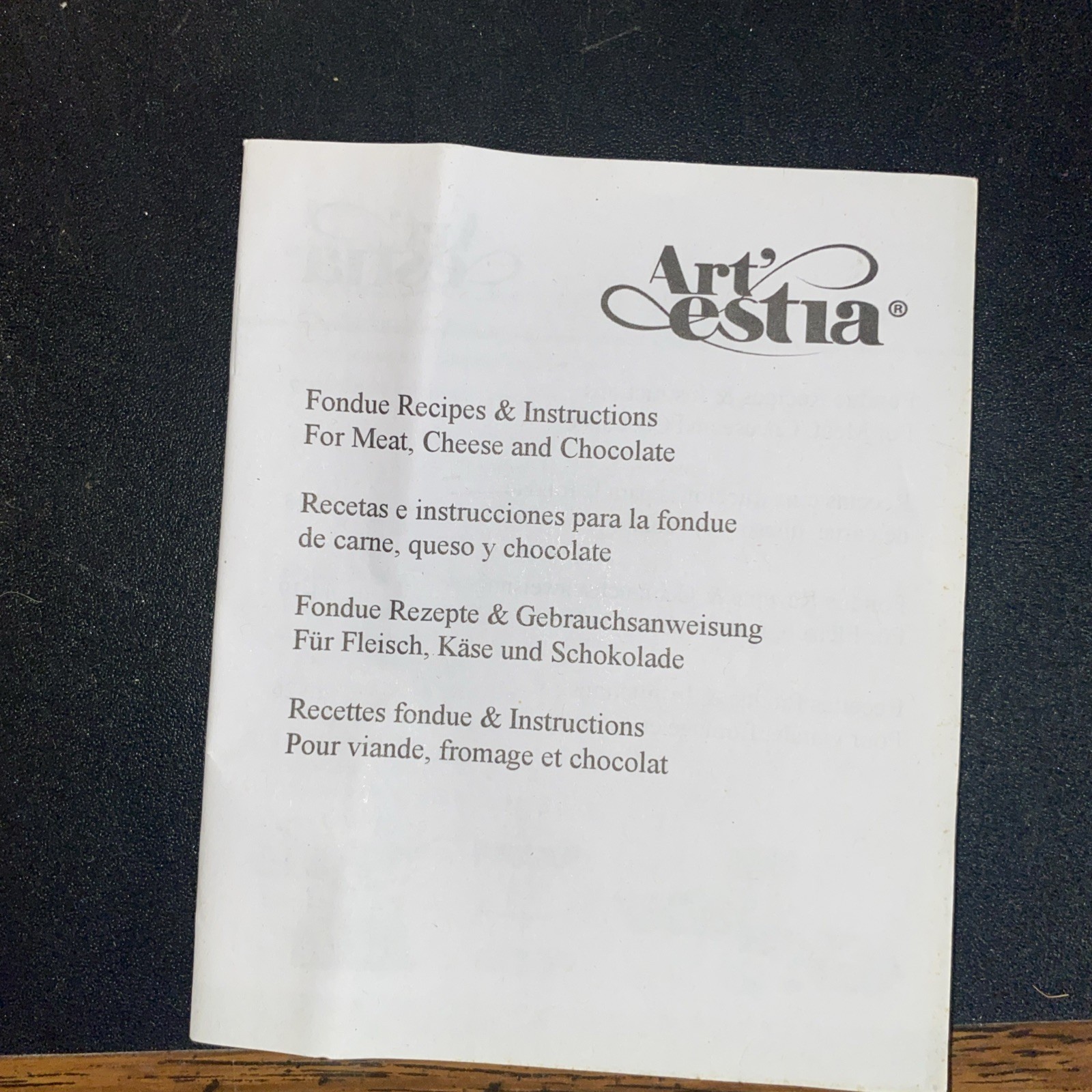 Artestia White Cast Iron Fondue Set Meat Chocolate Cheese Holiday Wedding Gift