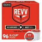 REVV NO SURRENDER Coffee, Keurig K-Cup Pod, Dark Roast, 96 Count