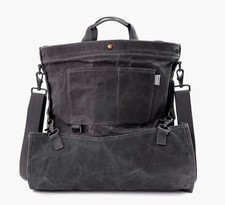 Barebones Living Harvest Gathering Bag Canvas Construction Slate Gray GDN-068