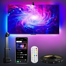 TV LED Backlight with Camera for 55-65 inch Screens, 13Ft LED Strip Lights Sy...