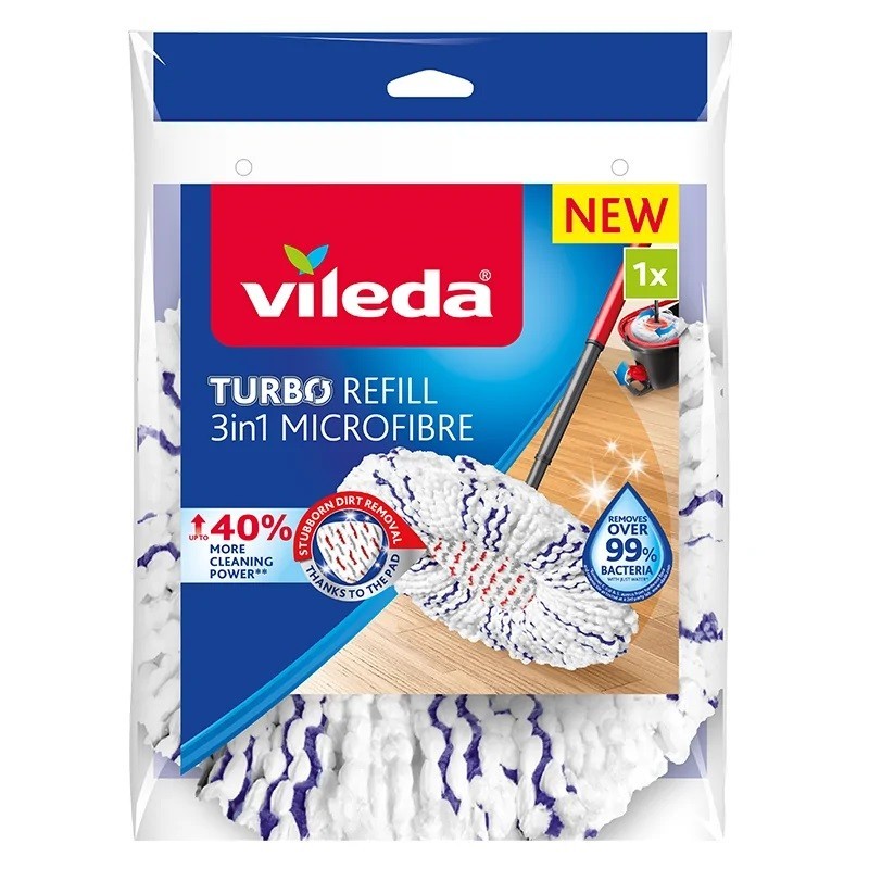 4023103227439 Refill for mop Turbo 3in1 Microfibre Vileda 4790₽
