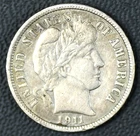 1911S Barber Dime Ch EF