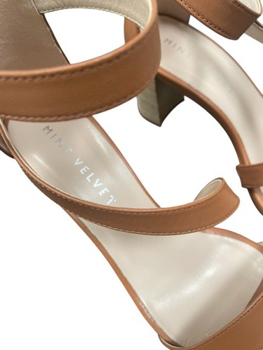 Mint Velvet Ladies Izzy Tan Leather Block Heel Sandal Ankle Strap Size 5 - Picture 3 of 8