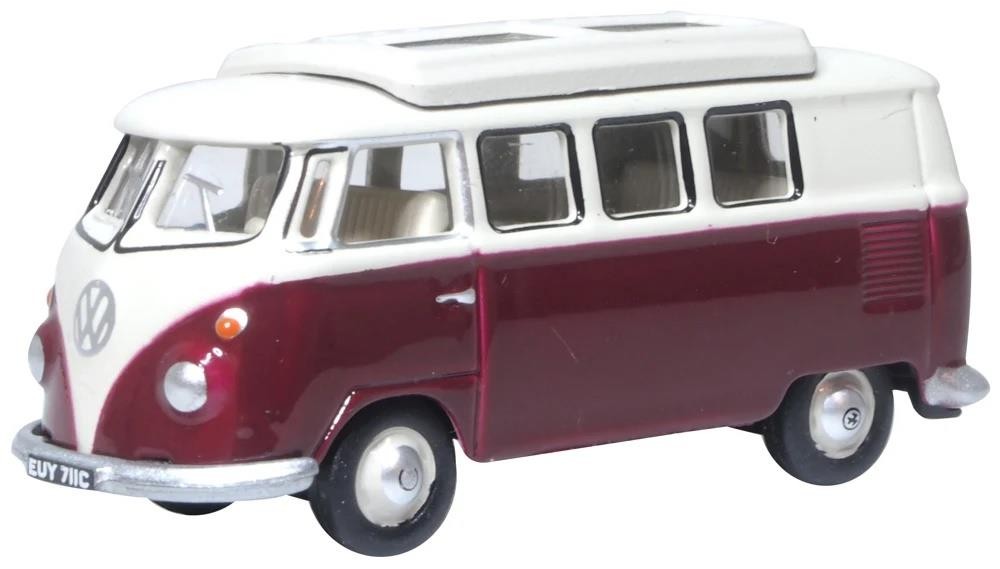 Volkswagen VW T1 Camper Titan Red Beige Grey 1:76 Scale Oxford Diecast 76VWS010