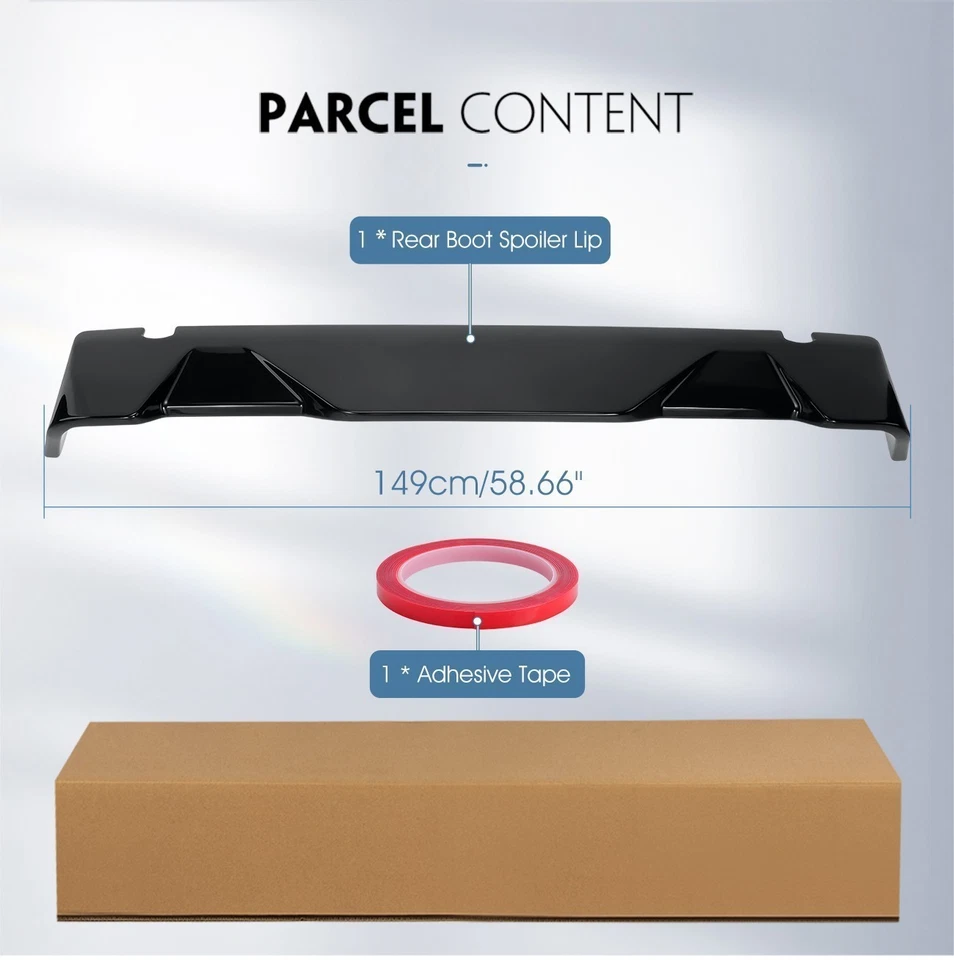 Alerón de techo trasero negro brillante para Ford F-150 alerón de techo completo Foto 2 de 4