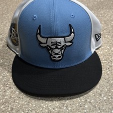 New Era Chicago Bulls 9FIFTY AJ Retro 9  Powder Blue  6x Champions SnapBack hat