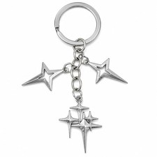 Star Keychain Four-Pointed Star Keychains Bag Charms for Women with Hollow ...