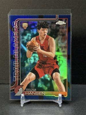 2026 Topps Chrome Update Yang Hansen RC BLUE Basketball Border Refractor #69/150