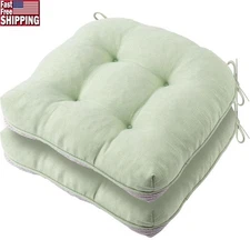 Waterproof Anti-Slip Chair Cushion High Density Foam Kitchen Dining Pads 2 Count