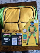 New Teenage Mutant Ninja Turtles Costume 4-in-1 Boys Large Set Sz 10-12