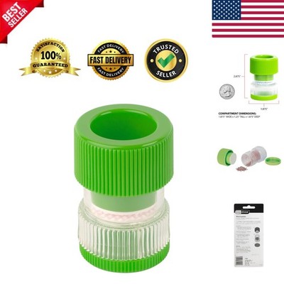 Portable Green Pill Crusher with Drinking Cup - BPA-Free Travel Companion