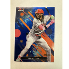 Topps 2025 Finest Elly De La Cruz Blue Refractor #56 Reds Serial #83 /200