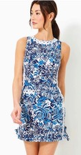 Lilly Pulitzer NWT Mila Stretch Shift Dress Low Tide Navy Pandarama Size 8