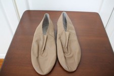 Bloch Flex Super Jazz Split Sole Leather Dance Shoe Tan Beige Slip On 7M EUC