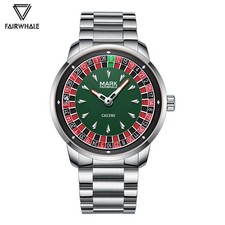Mark Fairwhale Men's Roulette Dial Watch, Rotating Unique, Waterproof