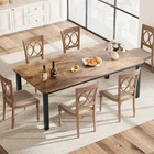 78.7" Industrial Dining Table Kitchen & Dining Room Table For 6 Ideal For Dinner
