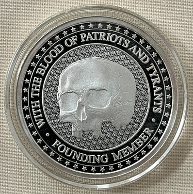 コレクション Collectable Patriot Coin infowars.com INFOWARS Alex Jones POWERFUL LIBERTY TREE Founding Member Silver 1