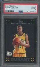 2007-08 Topps Basketball Kevin Durant #112 RC Rookie PSA 9