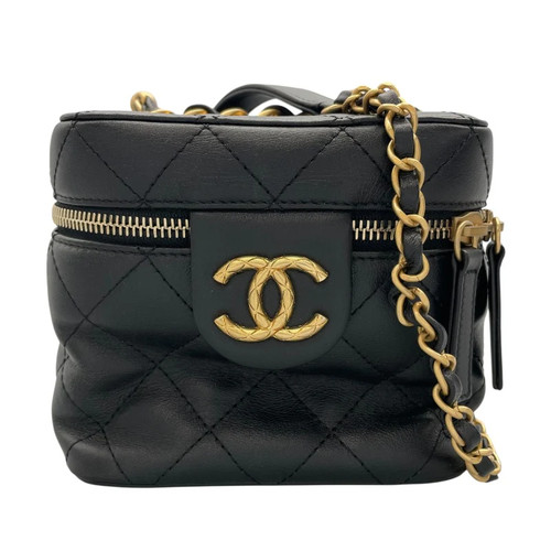 Sac à bandoulière CHANEL Panny noir en peau d'agneau AS3228 #OKB1913 - Photo 1/9