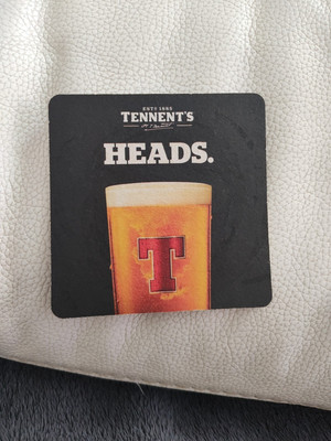 Tennet's Head And Tails beer coaster