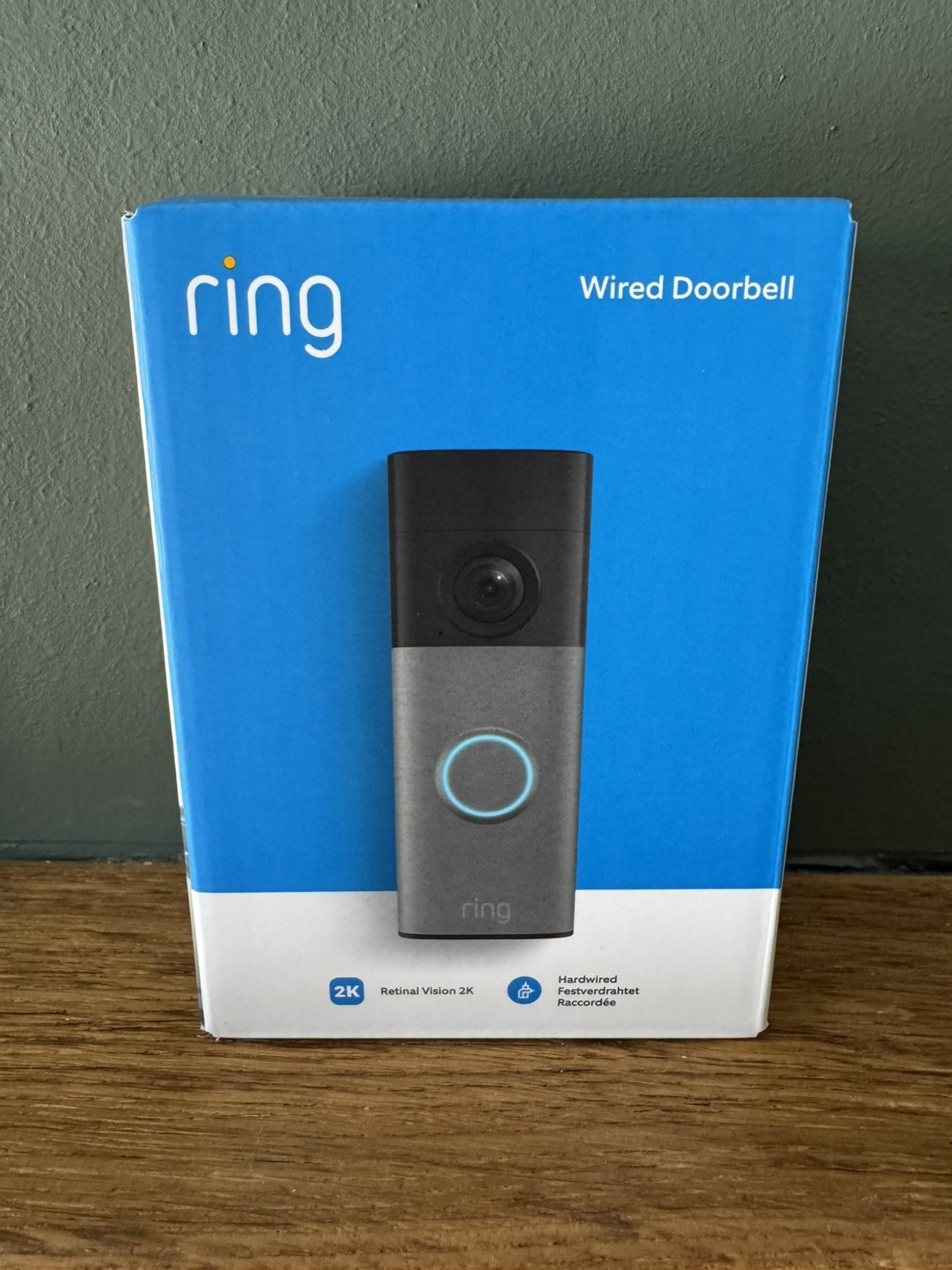 Ring WIRED Video Doorbell (newest 3rd gen) WIRED Retinal 2k, 2Way, 6xZoom RRP£60