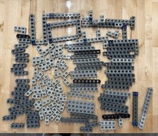 Rokenbok Track Lot w/ Some Blue Connectors Attached Straight Pieces