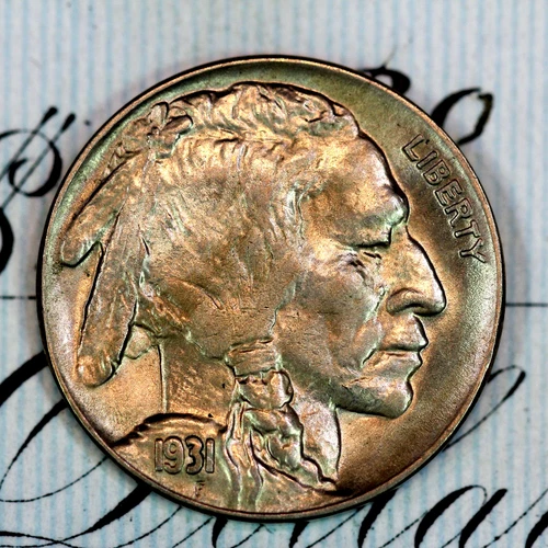 * 1931-S * SOLID+ GEM BU MS BUFFALO NICKEL * FROM ORIGINAL COLLECTION