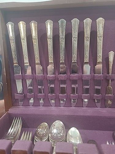 Vintage Set Wm. Rogers Silber Teller Schatz 1940 DIY - Bild 7 von 16