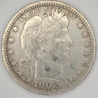New Listing1902-S Barber Silver Quarter 25c XF