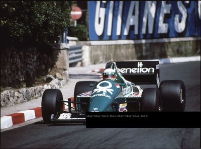 6x4,5cm Dia Kodak - Teo Fabi Benetton-BMW - 1986 Monaco GP