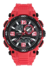 Armitron Sport Men's Analog-Digital Chronograph Resin Strap Watch 20/5270 RED TB