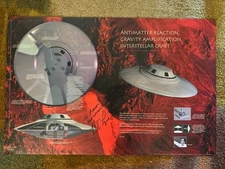 Bob Lazar Signed Poster 24”x36”, Sport Model UFO - Gravity Propulsion/Antimatter