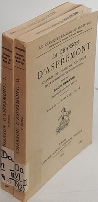 La Chanson d'Aspremont: chanson de Geste du XIIe Siècle (2 tomes/ 2 Bände KOMPLE