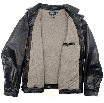 Polo Ralph Lauren Leather Black Coats & Jackets for Men for Sale