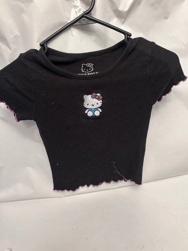 Hello Kitty Black tshirt m 8 girl kids