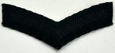 British Military Issue Dark Green Black Lance Corporal Rank Chevron Patch