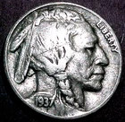1937-D 4 LEGGED BUFFALO NICKEL...FREE SHIPPING!......MIN. BID .01 & NO RESERVE!