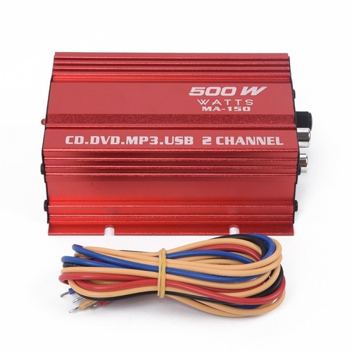 Car 12V 500W Mini HiFi Stereo Audio Amp Subwoofer for Cars and Motorcycles - Picture 14 of 24