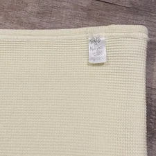 Vintage Baby Morgan Baby Blanket Thermal Waffle Weave Cotton Yellow USA