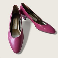 Naturalizer Hot Pink Leather Pumps 80s/90s Vintage Soft Shoes, Size 6.5