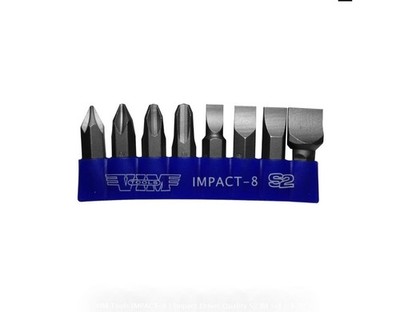 VIM Tools IMPACT-8 Impact Driver Bit Set Blue