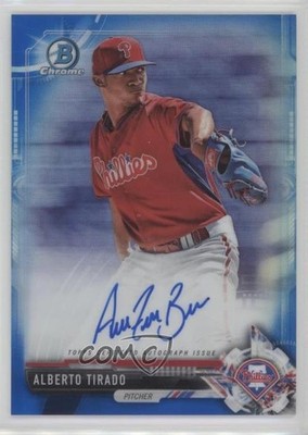 2017 Bowman Chrome Prospect Blue Refractor /150 Alberto Tirado #CPA-ATI Auto 0c2