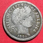 1894 US Barber SILVER Dime "Philadelphia" Mint! VG/FINE! Lower Mintage! Coin!