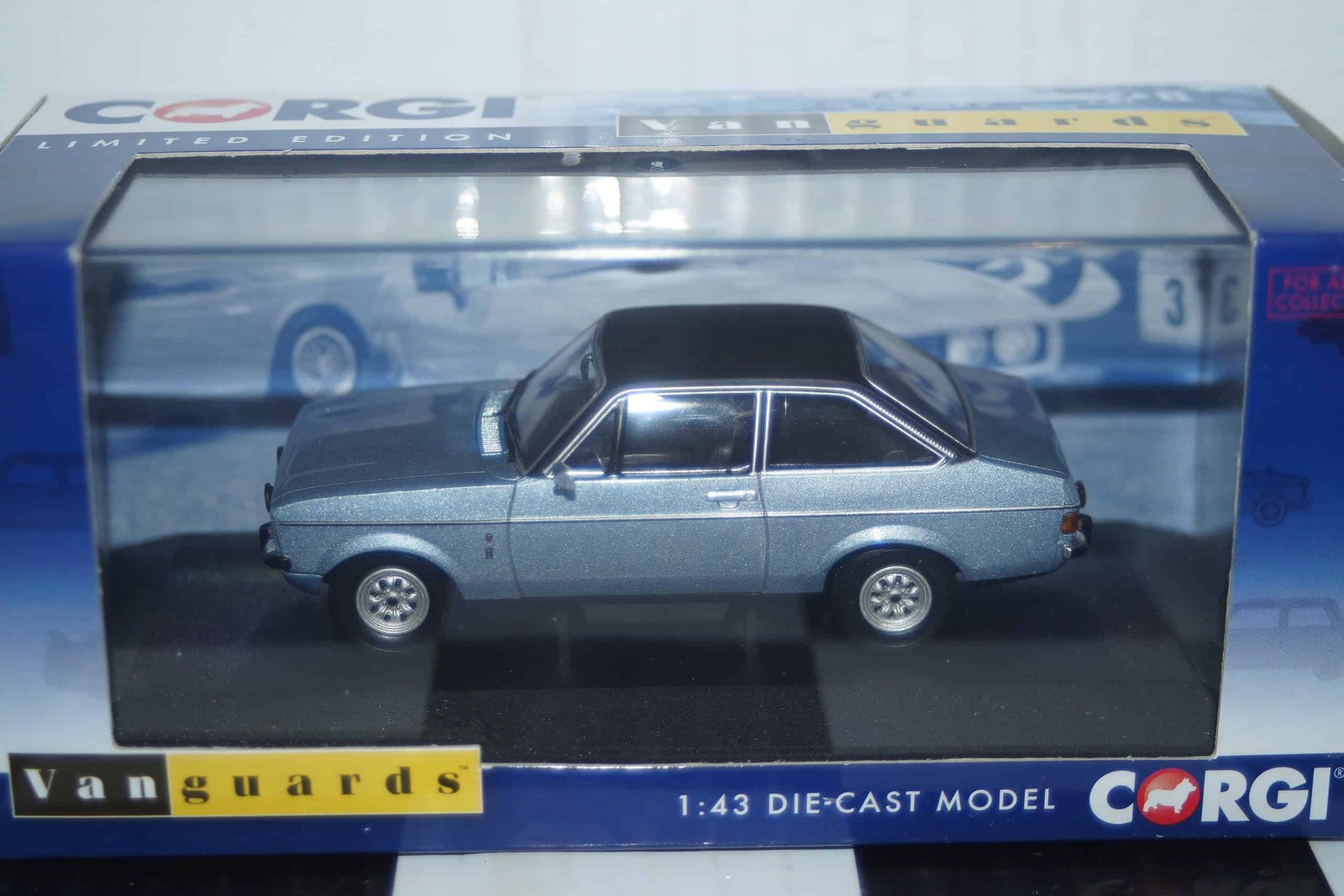Vanguards Corgi Ford Escort MK2 1.3 Ghia Silver LHD 1/43 Ref  VA12607B